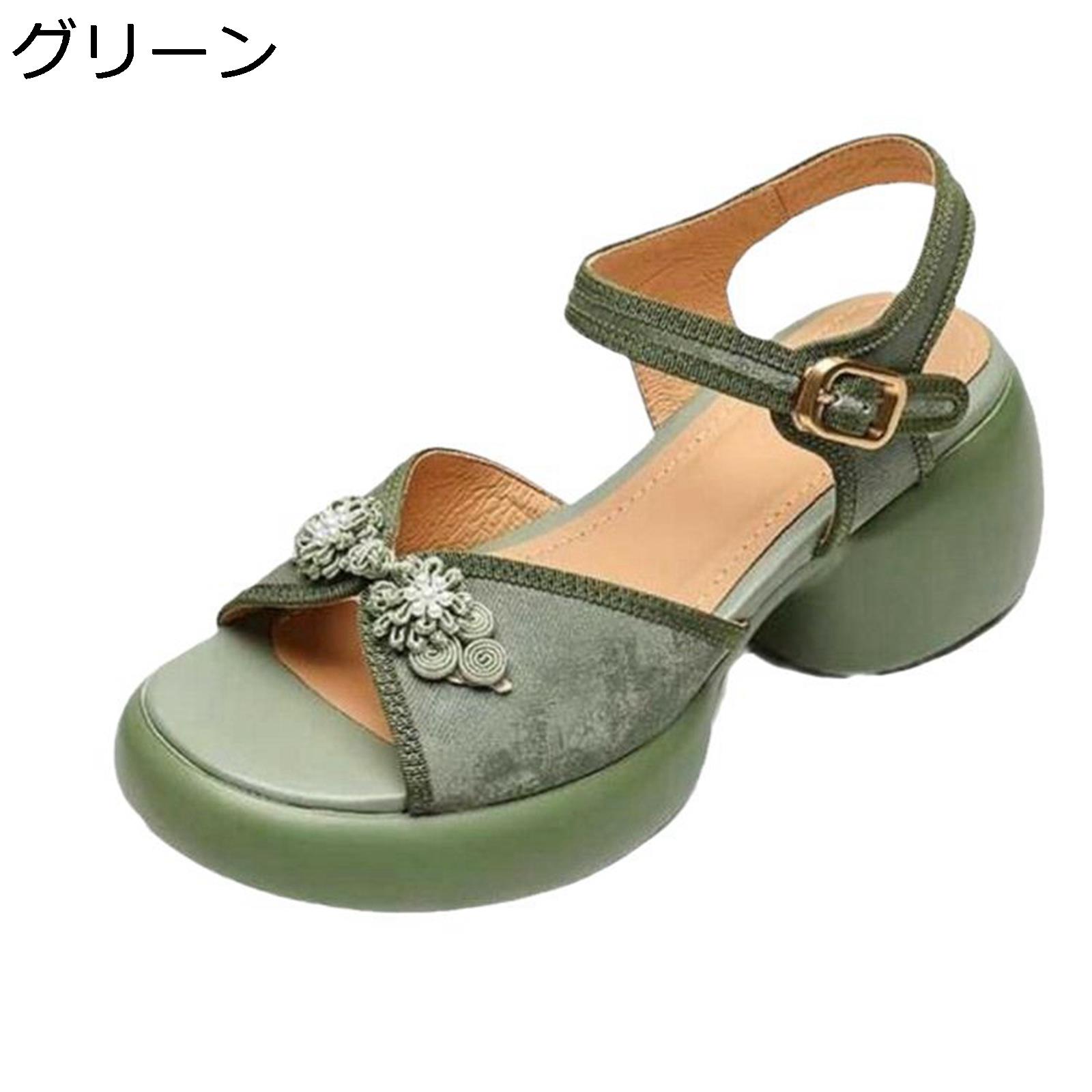 サンダル 蝶結び レディース オープントゥ ニット アンクルストラップ チャンキーヒール 春夏秋冬 Tストラップ 通気性 滑りにくい コンフォート 脱ぎ履き便利 普段使い 通勤 通学 オフィス