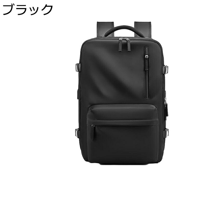 ビジネスリュック ラップトップバック USB充電口付き バックパック 大容量 防水 16インチ PCラップトップバック 乾湿分離 シューズ収納 軽量 丈夫 通気性 スクエアリュック 出張 旅行