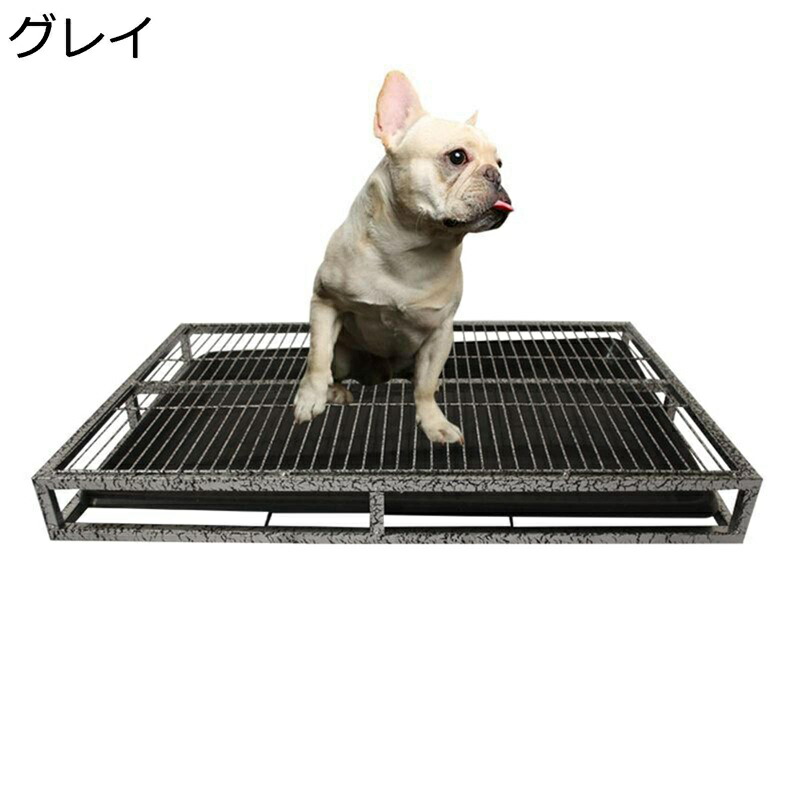 犬のトイレ トイレトレー 2層デザイン ステンレス製犬用トレーニングパッド メッシュ ペットトレー しつけ 簡単に掃除 足と床を清潔に保つ トレーニング ペット用品 中型 大型犬用トイレトレー