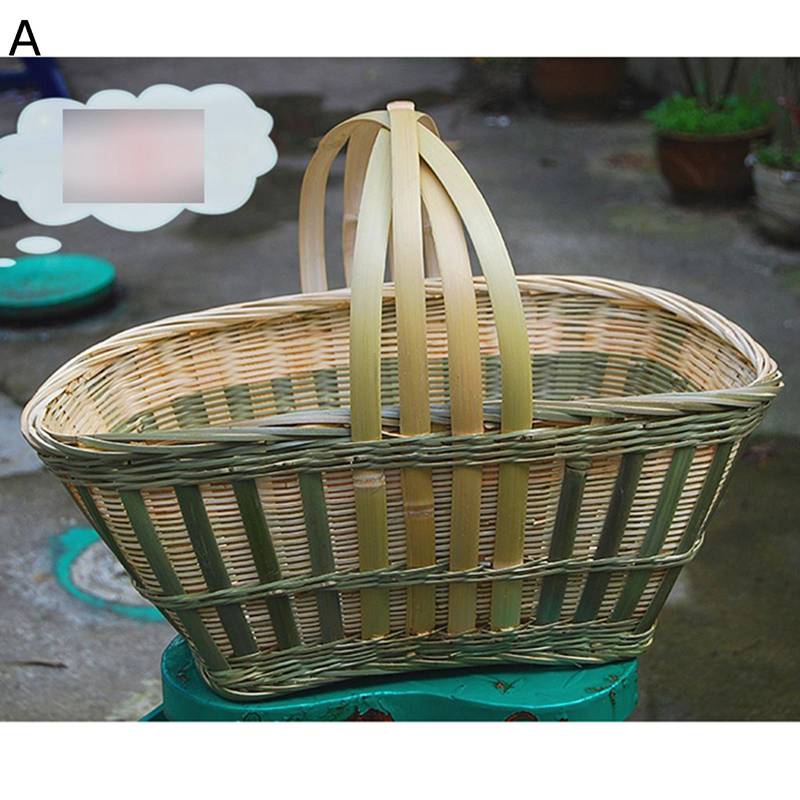 手かご 竹製 手持ち部分付き添い人 納める手かご 草片手かご 食麺麭かご かご 藤編みかご カゴ納める 果物入り口・入口 納めるかご 草片 御菓子 御厨子所納める 雑貨かご 室内装飾 ブレッドケース 水洗いするえる