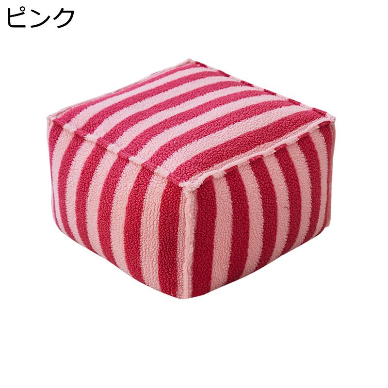 ざぶとん 座蒲団 45x45x30糎 縞柄 足置き ミニ長椅子 座布団 畳用 床用 下駄 縞模様 だきまくら 真っすぐ分かりやすい 覆いかぶせる洗える 高柔軟性 パステル色の 分かりやすい かざり付ける枕 差し上げ物 黒いこと サクラ色 青み