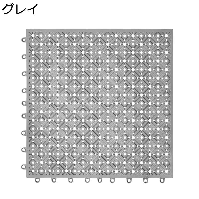 ジョイントバスマット PVC ジョイント 浴室内マット 30.5X30.5cm 転倒防止 ジョイントマット マット キッチン 汚れ落とし バスマット 浴槽 浴室用 風呂用すのこ 10枚組 洗い場 お年寄り 子供 排水穴付き