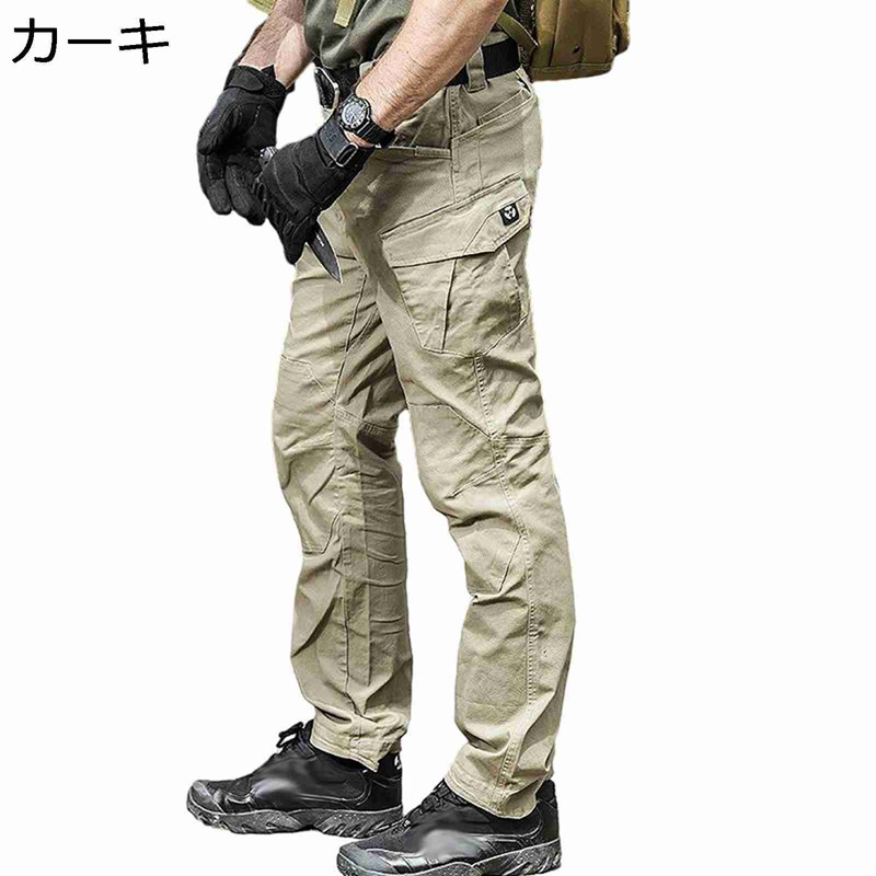 チノパン メンズ 戦術風 ワークパンツ ゆったり ミリタリーパンツ 撥水 イージーパンツ アウトドア キャンペーン 春夏秋冬 リラックス フィット合身 発汗性 カジュアル 学生 社会人 旅行