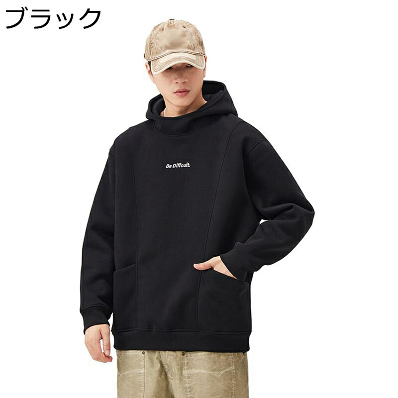ジャージ メンズ 長袖 フード付きパーカー ゆったり 防寒保温 カンガールポケット 無地 男女兼用 プルオーバー ランニングウェア スポーツ シンプル スウェット 運動 カジュアル 普段着 春秋服 アウター