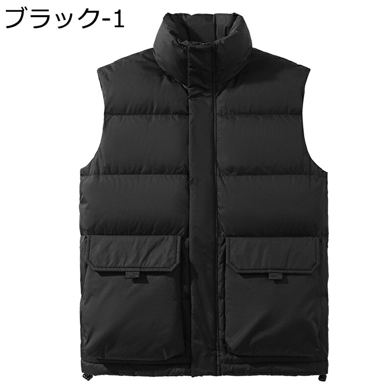 ダウンベスト メンズ 中綿ベスト 秋冬 大きいサイズ ダウンコットンベスト 無地 カジュアル 厚手 防寒着 保温性 あたたかい ゆったり 軽量 男女兼用 冬物 日常 旅行｜NatsuShop 店