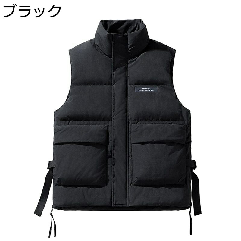 ベスト メンズ ダウンベスト ビッグサイズ 立ち襟 ビッグポケット 暖かい 冬 厚手 防寒対策 保温 カジュアル チョッキ ジレ 冬物 日常 旅行 アウトドア スポーツ｜NatsuShop 店