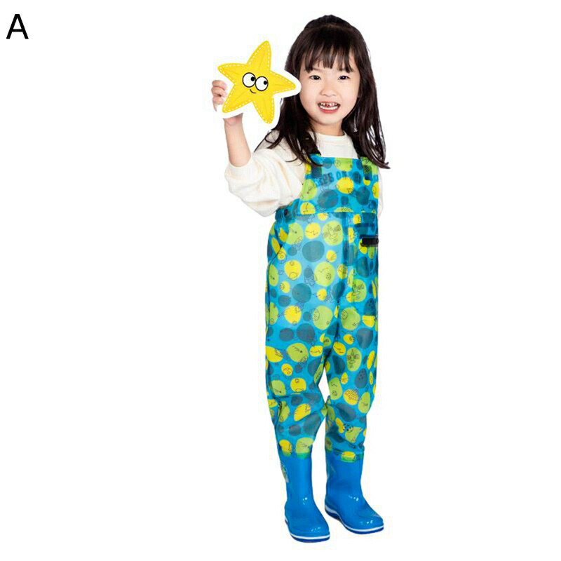 チェストハイウェーダー 胴付長靴 胴長靴 子供用 レインブーツ ラジアルソール 防水 かわいい 幼児 幼稚園 大雨 軽量 防滑 防汚 渓流 砂遊び 海 アウトドア 浅瀬 怪我防止 釣り PVCウェーダー