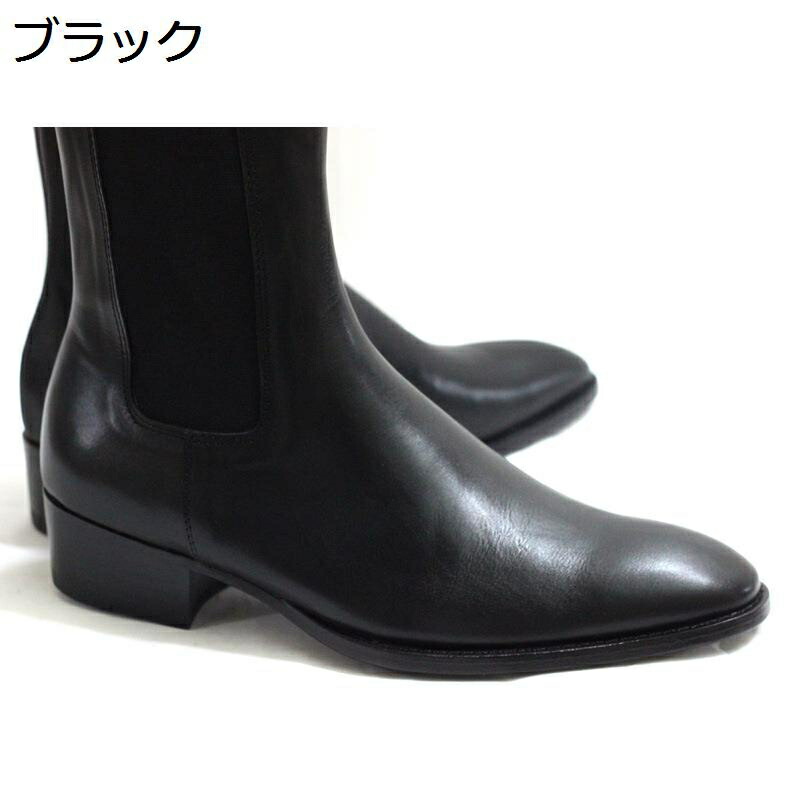 チェルシーブーツ ビジネスブーツ メンズ 本革 サイドゴア 牛革 秋冬 ミドルカット 短靴 プレーントゥ 防滑 シンプル ハンドメイド 防寒 おしゃれ カジュアル 通勤 フォーマル 大きいサイズ