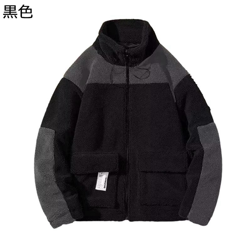 メンズ ジップアップジャケット ボアフリース ハイネック 切り替え レディース ポケット 防寒用 秋用 冬用 モコモコ 起毛 スタジャン ジャンパー あったか 厚手 カジュアル オフィス 学生