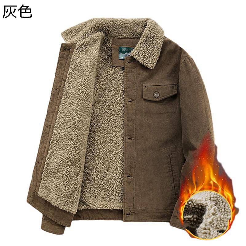 メンズジャケット 大きいサイズ 折り襟 フリースボア 大きいサイズ コート 防寒服 厚手 ウインドブレーカー ジャンパー 裏起毛 モコモコ 体型カバー カジュアル服 秋冬 保温 アウトドア|NatsuShop 店