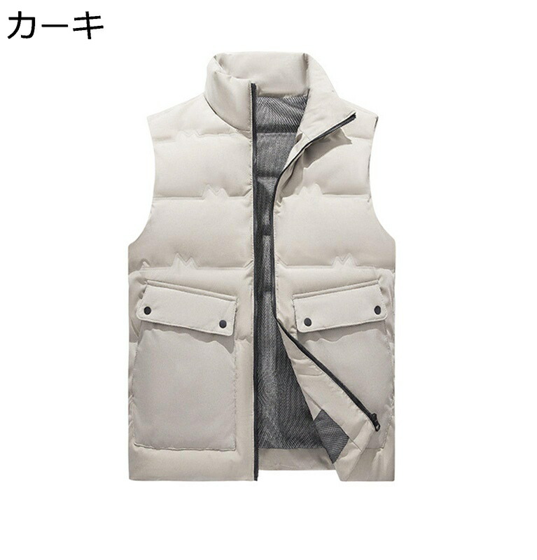 ダウンベスト メンズ 冬 ビジネス カジュアル 保温性高い ノースリーブ 袖なしダウンジャケット 冬用ベスト 大きいサイズ 秋冬 保温性 あたたかい 防風防寒 日常 釣り