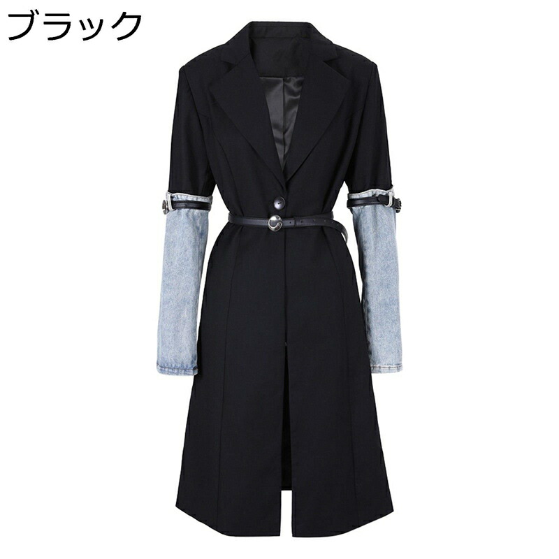 トレンチコート 春服 レディース ロング丈 うつり変わり ジーンズ袖 スプリングコート 胴締め チェスターコート 着痩せ 亭主持ち 上衣 流行り物 軽さ 防風 商行為 心地よい ロングトレンチ 年月