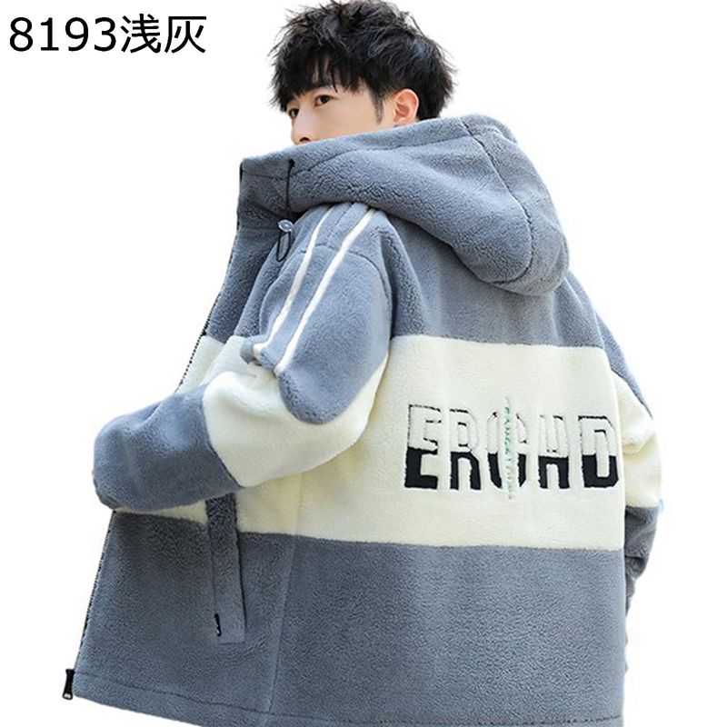 メンズ上衣 ボア上衣 フリース 厚地の外套 メンズ 防寒服 秋冬 モコモコ 起毛 闘技場前掛け 上衣 あったか 馬鹿でかい大きさ 心地好い 執務室 通学 黒いこと 薄墨色 青み