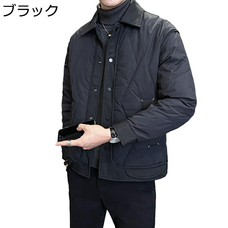 冬服 ダウンジャケット メンズ フェザー 厚手 防寒着 ラペル シンプル ビジネス カジュアル 保温ブルゾン 防寒アウター 暖か 軽量 大きいサイズ ダウンコート 日常 通勤 通学