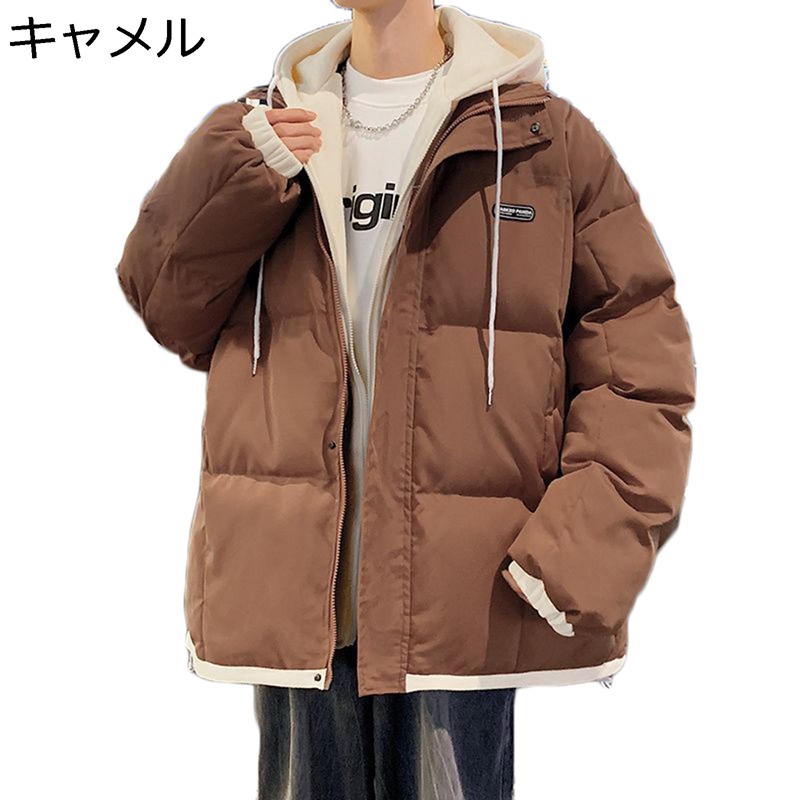 中綿コート メンズ 中綿ジャケット 防寒保温 厚い 放熱性 レイヤード 綿服 暖かい 真冬対応 腰丈 ビッグシルエット 通勤通学 キャンプ 日常 大きいサイズ 合わせやすい カジュアル オシャレ|NatsuShop 店