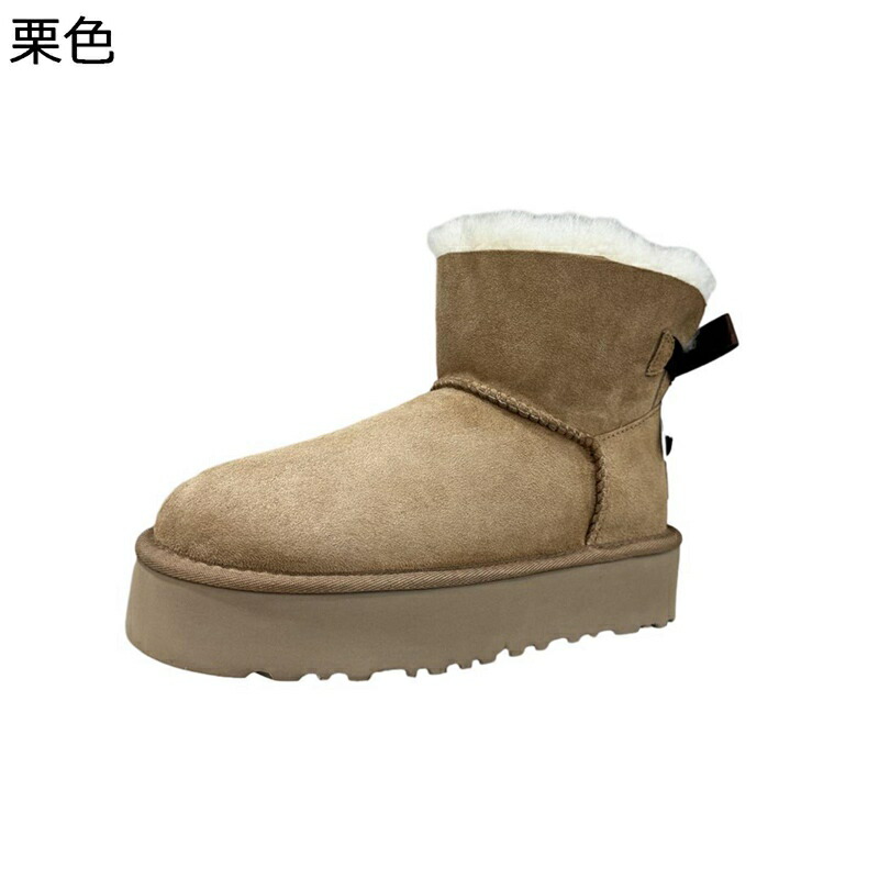 ムートンブーツ 裏起毛 スノーブーツ 綿靴 雪用 レディース 蝶結び 短靴 雪対策 ハイカット あったかい ウィンターブーツ 美脚 軽量 履きやすい 防水 屈曲性 滑り止め ウォーキング 室外 通勤 普段履き