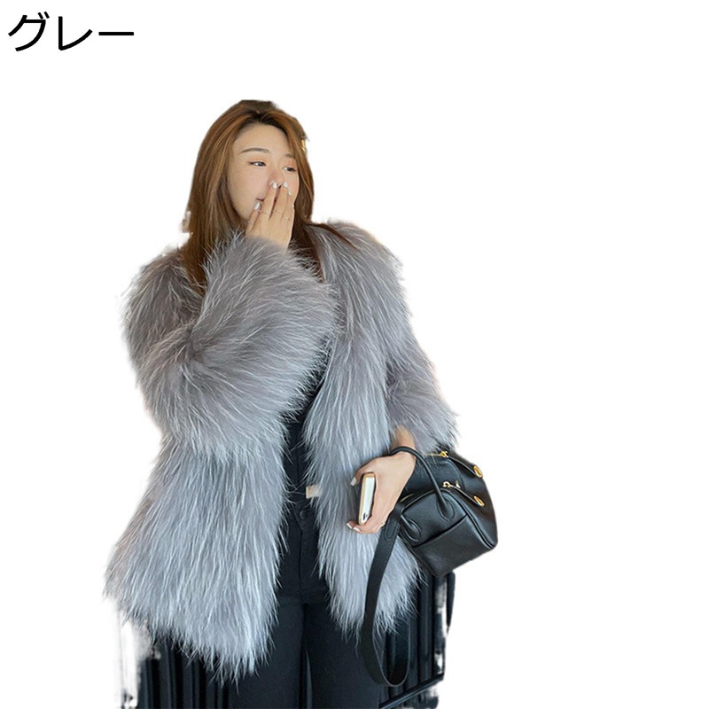 ファージャケット レディース ファーコート フェイクファーコート 毛足長い 無地 エコファー 秋服 冬服 ショートコート 毛皮 ジャケット 細身 防寒防風 防寒着 もふもふ ルーズ ボアコート 韓国 ファッション