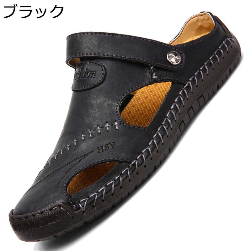 サンダル メンズ ビーチサンダル 大きいサイズ スニーカー 通気 つま先保護 滑り止め 歩きやすい ハンドメイド カジュアル 夏用 クロッグサンダル ウォーキング 通学通勤