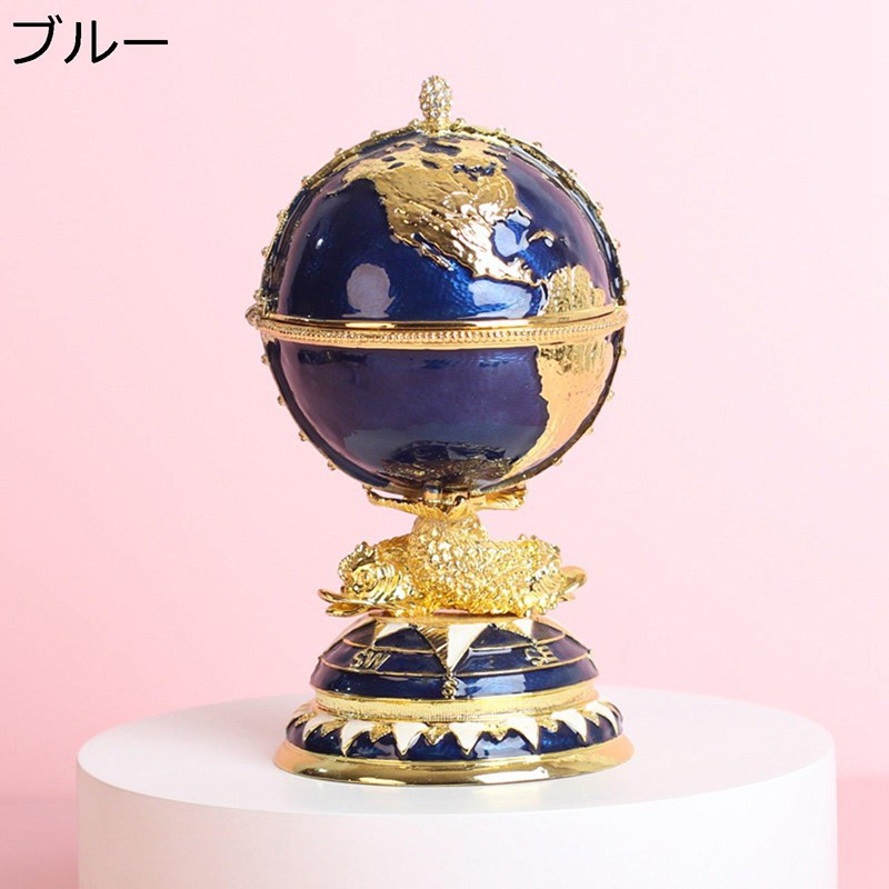 球 琺瑯彩 宝飾品ボックス席 アロイ製 トリンケットボックス 室内装飾 小入れもの 飾りつけ 佩び物納める 今めかしい 宝飾品入れもの 輪っか入れもの 差し上げ物 差し上げ物 介護ホーム飾りつけ