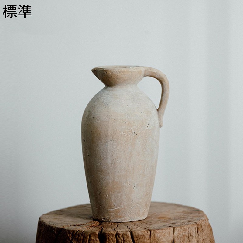 花瓶 土陶器 手提げ ヴィンテージ ビンテージ フラワーポット花器 シンプル花器 陶器花器 セラミック花器 ドライフラワ用花器 フラワーアレンジメント用花器 家の装飾 インテリア飾り 結婚式プレゼント 7,124円