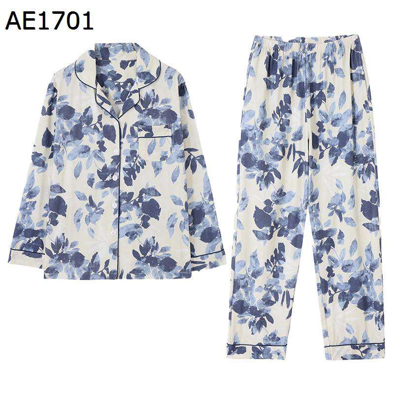 花柄 パジャマ 綿100% 長袖 春秋 レディース ルームウェアセット M-3XL 婦人 寝巻き 二点セット ナイトウェア 快適 吸汗 通気 便利服 寝やすい 大きいサイズ カジュアル 母の日 プレゼント