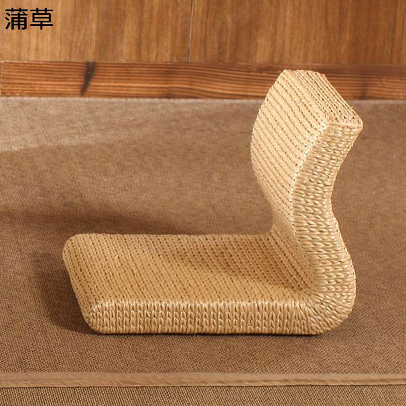 座椅子 天然草 和座椅子 背もたれ付きチェア 木製 シンプル ラタン ローチェア お座敷座椅子 取り付けが簡単 環境に優しい 無臭 出窓 和室 ルームチェア ソファ ベッド上の椅子 座イス おしゃれ
