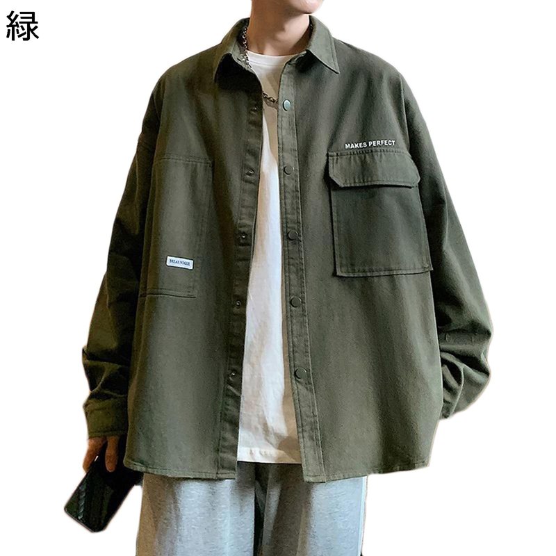 長袖シャツ メンズ カジュアルシャツ ワークシャツ シャツジャケット 開襟シャツ 春 春秋 メンズシャツ 襟付き ゆったり 薄手 吸汗透湿 軽量 着心地が良い 男性着 旅行 普段用 オフィス