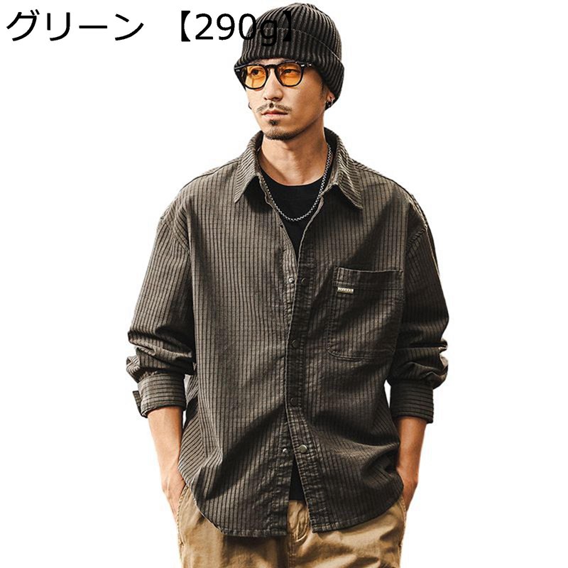 チェックシャツ 長袖 シャツジャケット ヴィンテージ風 アメカジ カジュアル ブラウス 春夏服 ボタンダウン 開襟 通気性 厚手 吸汗 速乾 ビッグサイズ 大きい ハンサム お洒落 紳士用 通年 春服 春秋