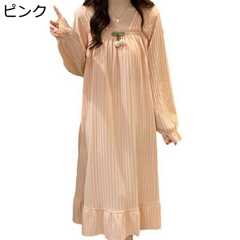 ネグリジェ 寝巻き フリル ヴィンテージ ワンピース レディース 部屋着 かわいい M-5XL 大きいサイズ 妊婦 産後 マタニティ ルームワンピース パジャマ 快適 おしゃれ 安眠 春 夏 秋 ルームウェア
