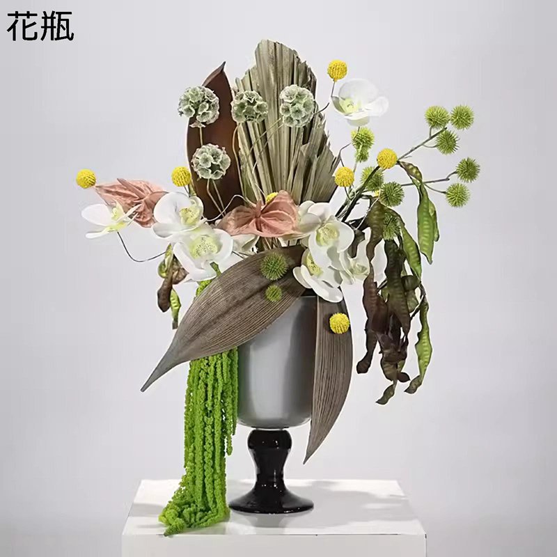フェイクフラワー 大型 胡蝶蘭 造花アレンジメント インテリア 卓上 人工観葉植物 陶器花瓶付き 北欧 リアル 茂る外観 店舗 カフェ 喫茶店 耐候 テレビ台 オフィス 事務所 二次会 お世話不要｜NatsuShop 店