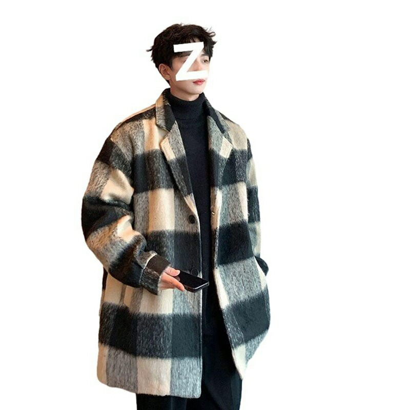ラシャコート ミドルコート メンズ チェスターコート チェック柄 アウターコート 春服 秋冬服 コーデュロイ 長袖 ボタン留め 厚い 着心地良い キレイめ あったかい ビジネス シンプル 普段用 日常|NatsuShop 店