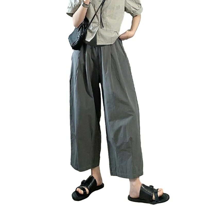 マタニティパンツ 綿麻 リンネル 妊娠婦ズボン 9分丈 ウエスト調整 薄手 ワイドパンツ ルームウェア チノパン ルーズ ゆったり 無地 シンプル 部屋着 ポケット付き カジュアル 足長