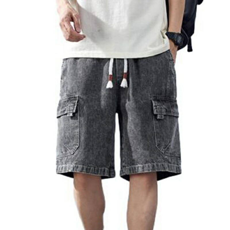 デニムパンツ メンズ ハーフパンツ M-4XL ショートパンツ ショーツ カーゴショーツ ジーンズ デニム ヴィンテージ 5分丈 通気 短パン 大きいサイズ ゆったり ワイド カーゴパンツ おしゃれ