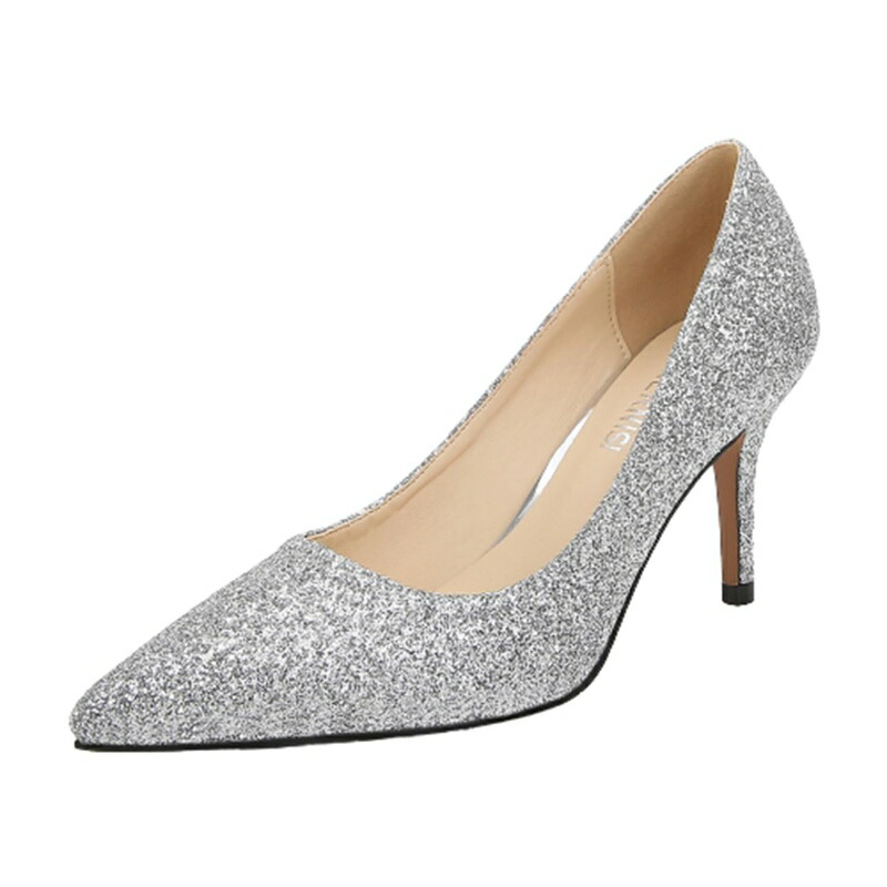 レディース パンプス スパンコール ピンヒール7.5cm ハイヒール ポインテッドトゥ 28cmまで メンズ 女装 シンプル 春 夏 秋 お洒落 潮流 キレイめ 走れる 痛くない 履きやすい 疲れにく