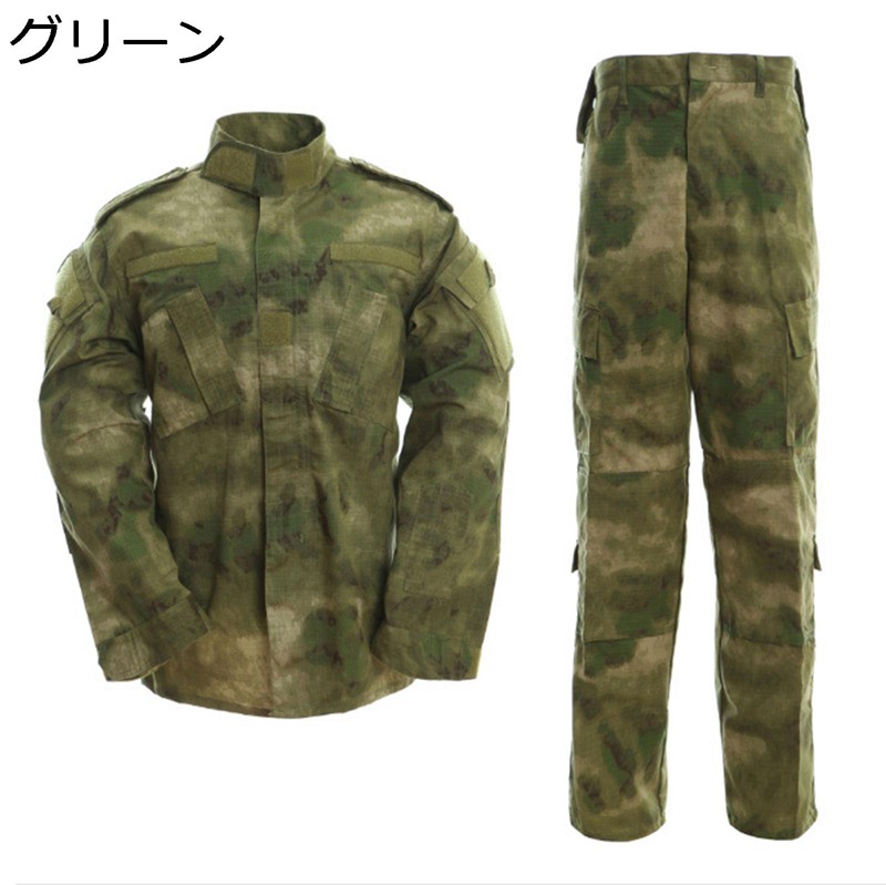 タクティカルジャケット メンズ 上下書き割り サバゲー 進め方服 コンバットシャツ ACU ハニカム擬装 せめぎ合う服 撥水 吸汗 速乾 マルチ隠し アメカジ 銀輪 狩り立てる 難民キャンプ 自衛隊 正規陸軍