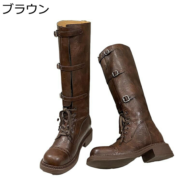 ミドルブーツ レディース ジョッキーブーツ 防寒 軽量 柔らかい インヒール 厚底 合成革 防水 汚れにくい ゴムソール 滑り止め 安定感 冬 美脚 通勤 お出かけ オフィス カジュアル デイリー|NatsuShop 店