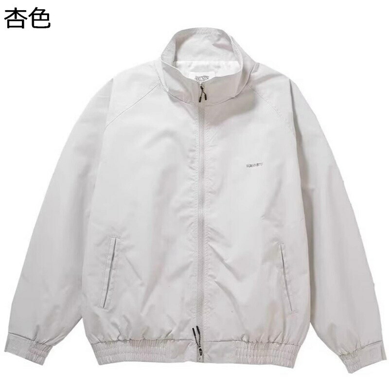 作業着 作業服 メンズ ジャケット 長袖 英字柄 プリント ジャンパー ブルゾン 耐摩耗 シンプル ゆったり 防風性 ワークジャケット スタンドカラー 春秋 ウォーキング 職場 仕事着 普段着