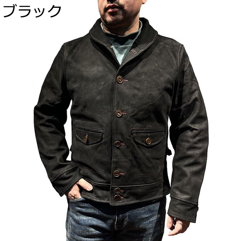 レザージャケット メンズ フライトジャケット 本革 長袖 牛革コート ボタンダウン アウターコート 大きめ 男性 防寒着 保温 通勤 ライダース 機関車 ファッション 紳士服 秋冬服 オーバーサイズ 23,248円