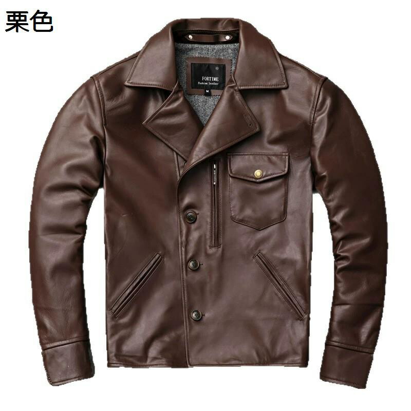 レザージャケット メンズ 牛革ジャン ライダースジャケット アメカジ 秋冬春 ブルゾン 長袖 バイク 裏地付き 大きめ シングル ビンテージ 通勤 ライダース 機関車 かっこいい ビッグサイズ