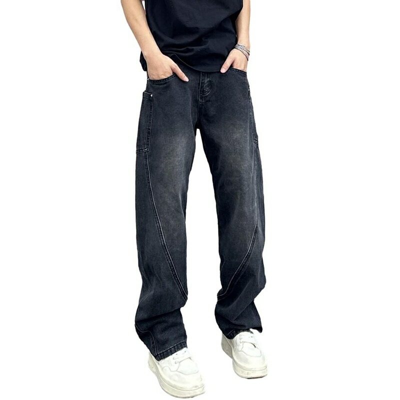 ジーンズ XS-4XL ワイドパンツ ロングパンツ メンズ レディース デニムパンツ オーバーサイズ 小さいサイズ カーゴパンツ 大きいポケット おしゃれ 薄い シルエット アメカジ レトロ 春夏秋冬｜NatsuShop 店
