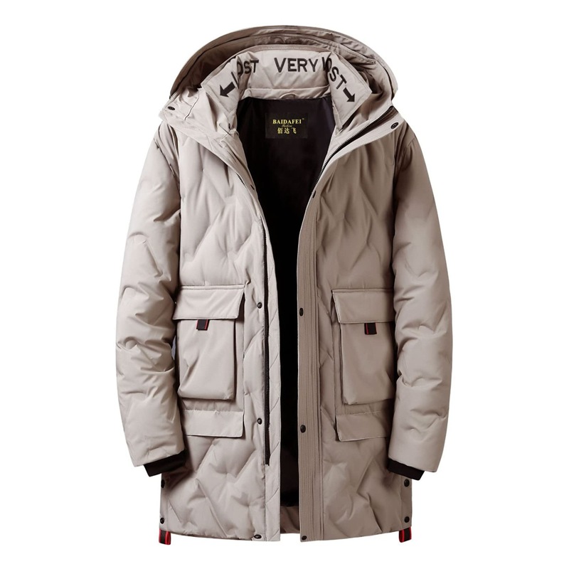 ベンチコート メンズ ダウンジャケット ミドル丈 ライトジャケット ハイネック ダウンアウター 秋 冬 防寒防風 極暖 ラージポケット 6XL大きいサイズ 通勤通学 厚い アウトドア スポーツ|NatsuShop 店