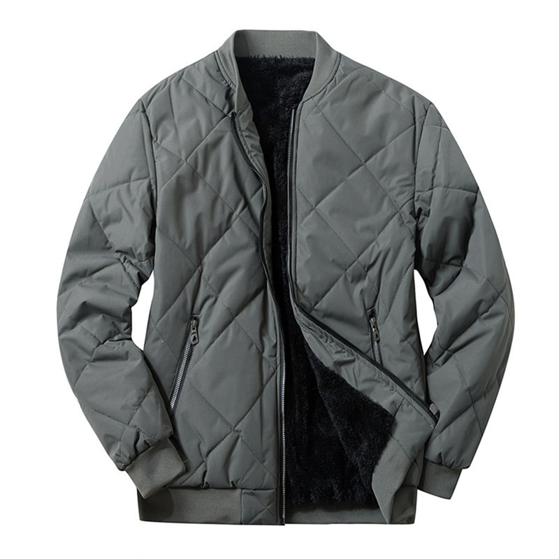 中綿ジャケット メンズ 裏ボア フライトジャケット 冬 綿服 シンプル キルティング 厚手 立ち襟 綿入れブルゾン 冬用 防風 保温性 カジュアル 日常 アウトドア ハイキング かっこいい