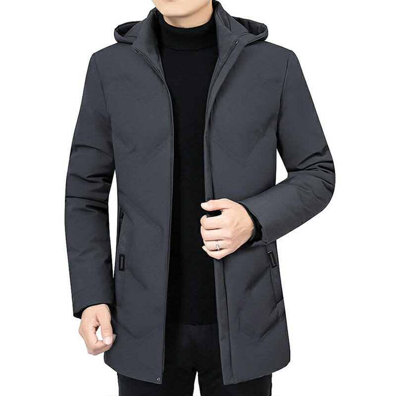中綿ダウンコート メンズ 中綿ジャケット L-4XL 紳士服 フード付き 冬 防寒着 厚め 軽い 防寒 発熱 保温性 防寒対策 あったか ふんわり スリムフィット 細身 無地 お洒落 普段着 ビジネス