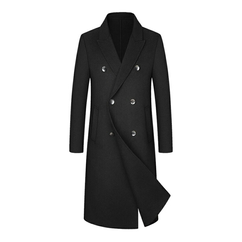 厚地の外套 メンズ 羊毛 ロング 上衣 チェスターコート 冬服 商行為 メルトン 無地 テーラード 防風 防寒着 成人男性服 か細い厚地の外套 心地よい 通い