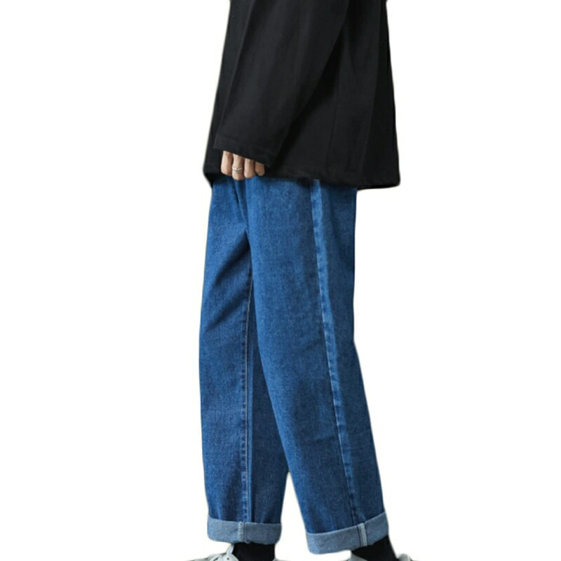 デニムパンツ 裏ボア メンズ ジーンズ 裏起毛 ストレート ワイド カジュアル ゆったり シンプル 保温性 厚手 暖かい 暖パン かっこいい シンプル 大きいサイズ 快適 ファション イージー Ｇパン