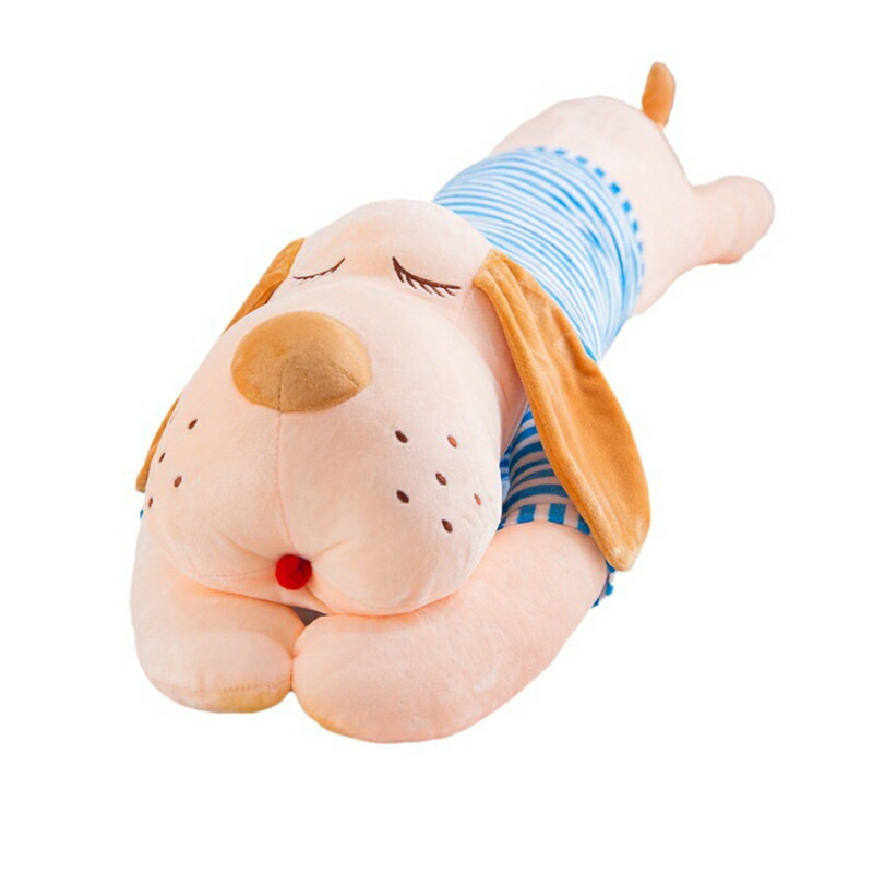 犬 だきまくら 巨大 特大 1.1m ワンちゃん ドッグ ぬいぐるみ 縫いぐるみ 眠る姿 昼寝クッション 特大 お誕生日プレゼント ロング アニマル すやすや寝る もこもこ かわいい 癒し ブライダル