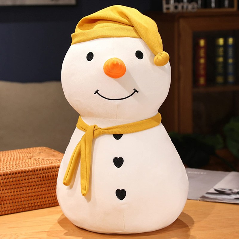 雪だるま ぬいぐるみ 可愛い 気持ちいい抱きまくら ソファー ベッド 抱かれ枕 子供へ クリスマスプレゼント もちもち 部屋飾り 癒し系 寝添え 手触りふわふわ すやすや寝る ネムネム くつろぐ 寝室