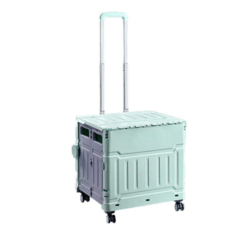 ローリングクレート 折りたたみボックス ショッピング アウトドア 釣り BBQ キャリーワゴン 台車 45L/75L 買い物キャリー 簡単組立て 4輪/8輪 コンパクト 調整可能なドローバー 便利グッ