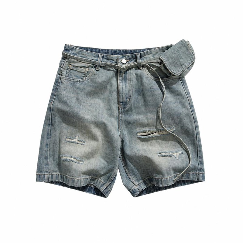 デニムショートパンツ メンズ レディース 不都合処理 ゆったり引っ切り無い 5分丈 ヴィンテージ感 胴締め付き添い人 心地よい ボトムス 春夏 履き分かりやすい