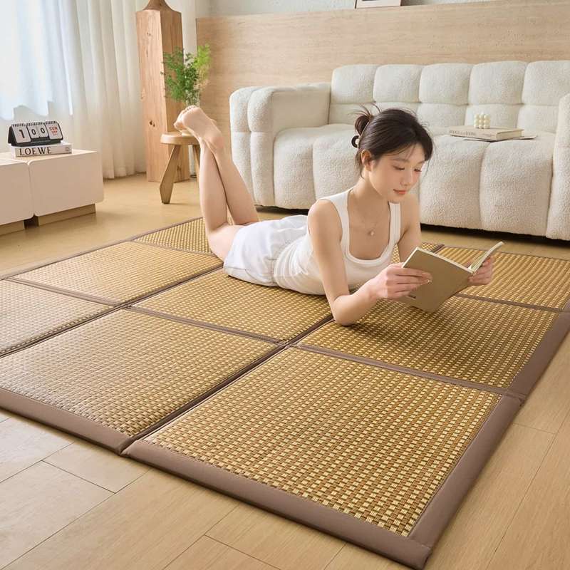 藤編み引っ敷き 琉球畳 立ち会い場引っ敷き 涼感 自然的 夏用 折り畳み 自然的 大層らしい大きさ 防臭 防壁蝨目 遮音 すべり打ちきり付き添い人 心地よい 和室 分かりやすい 冷やりとした 室内 寝台お座敷 屋内